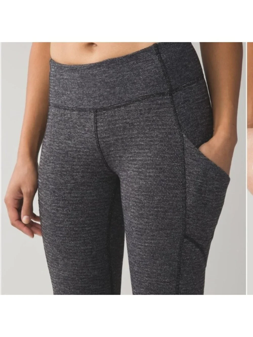 Lululemon Speed Tight IV *Rulu Mini Check Pique Black Heathered Black